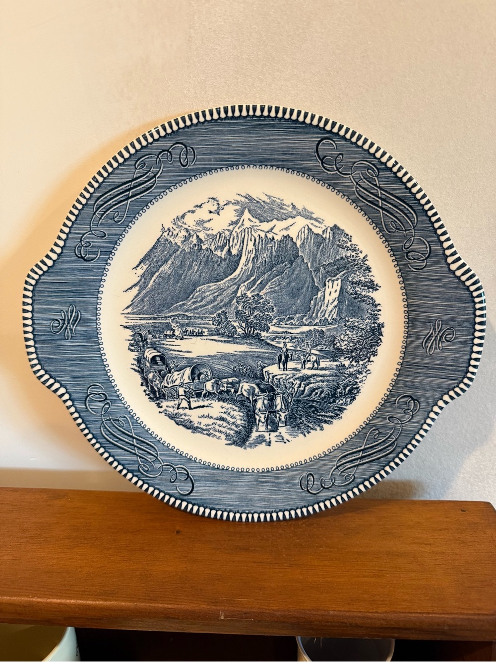 Currier & Ives Cake Plate / Plattet